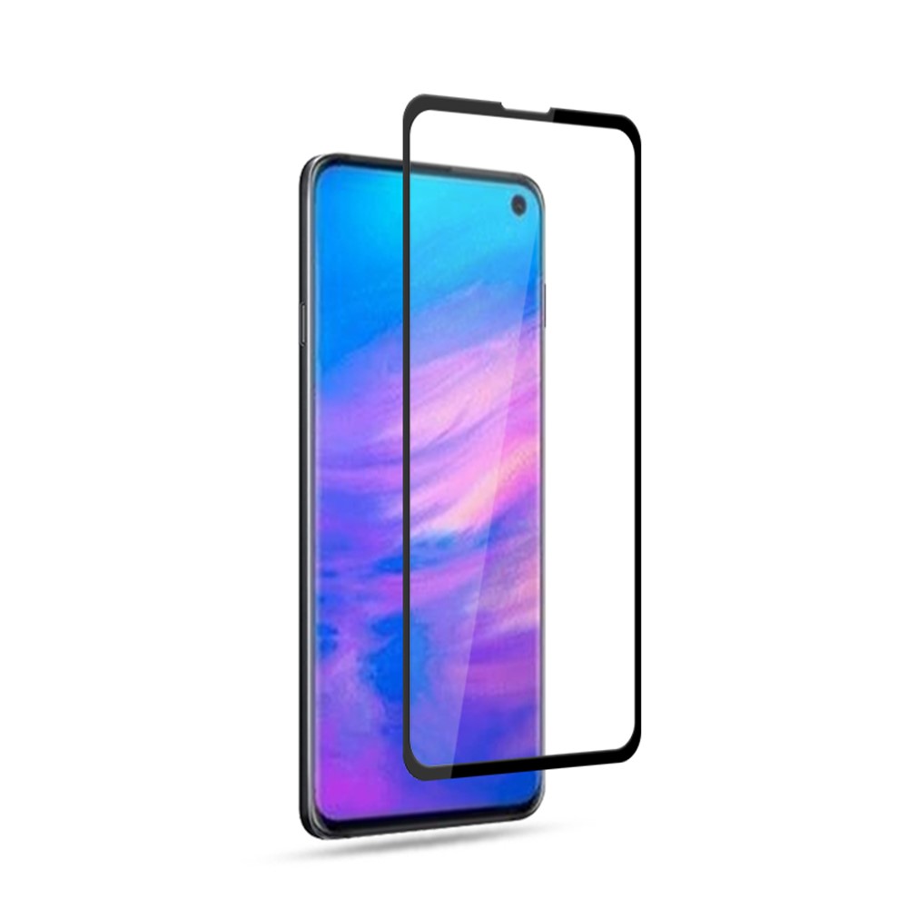 AMORUS Full Glue Silk Printing Tempered Glass Full Screen Protector for Samsung Galaxy S10e-3