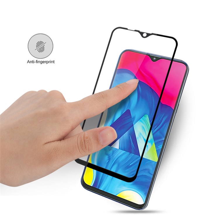 AMORUS Full Glue Silk Printing Tempered Glass Full Screen Protector for Samsung Galaxy M20-3