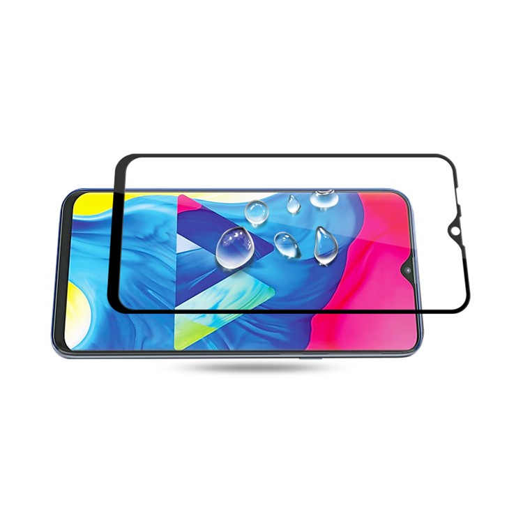 AMORUS Full Glue Silk Printing Tempered Glass Full Screen Protector for Samsung Galaxy M20-5