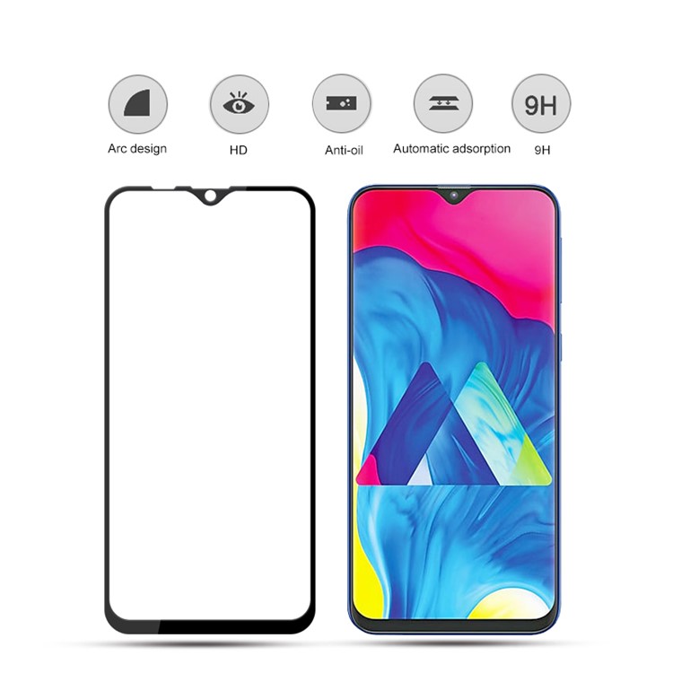 AMORUS Full Glue Silk Printing Tempered Glass Full Screen Protector for Samsung Galaxy M10-2