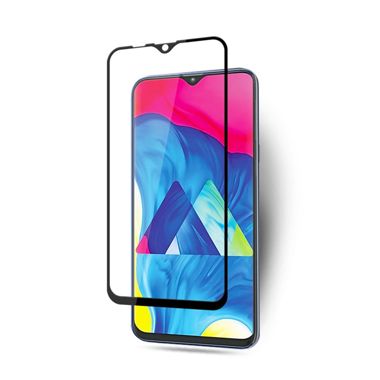 AMORUS Full Glue Silk Printing Tempered Glass Full Screen Protector for Samsung Galaxy M10-4