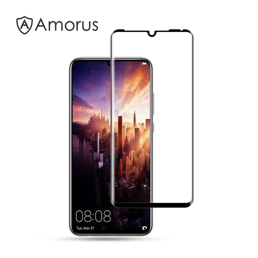 AMORUS Tela Cheia 3D Curvo Escudo De Vidro Temperado Anti-explosão Para Huawei P30 Pro-1