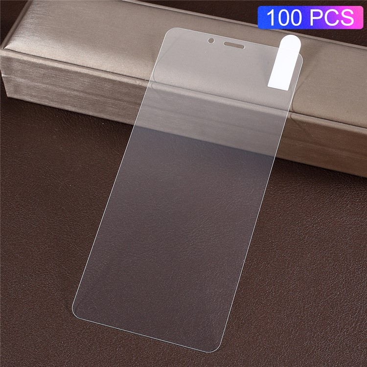 100Pcs/Pack 0.3mm Arc Edges Tempered Glass Screen Protectors for Samsung Galaxy A7 (2018)-1