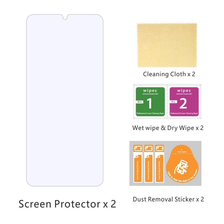 ITIETIE 2Pcs/Set 2.5D 9H Tempered Glass Screen Protector Films for Xiaomi Redmi Note 7-7