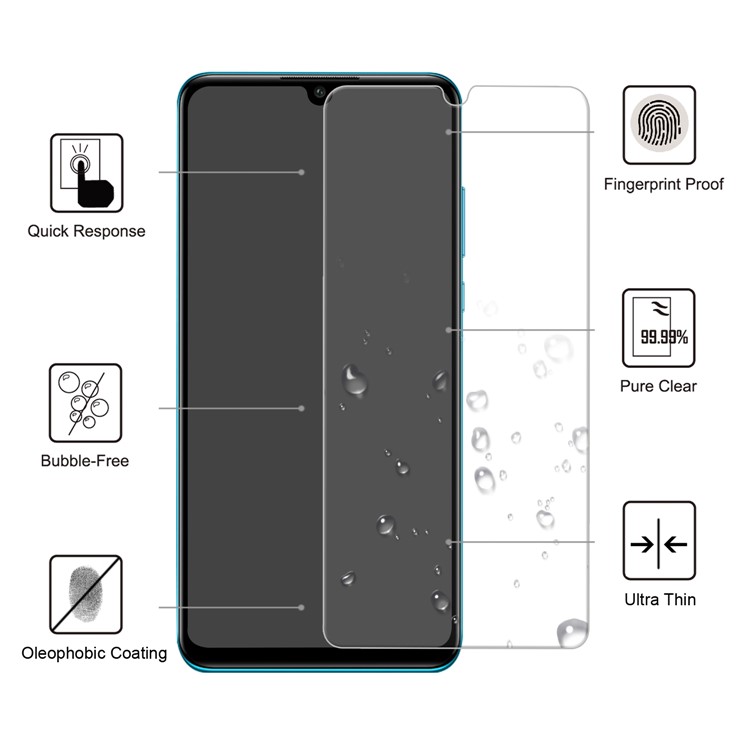 2.5D 9H Arc Edge Full Coverage Tempered Glass Screen Protector for Huawei P30-2
