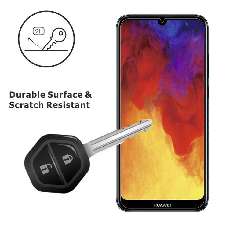 2Pcs/Set ITIETIE Tempered Glass Screen Protector for Huawei Y6 (2019) 2.5D 9H-3