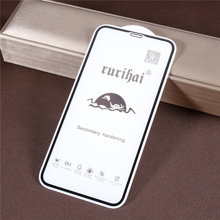 RURIHAI 0.26mm Full Covering Matte Tempered Glass Screen Film Cover for iPhone XS Max-5