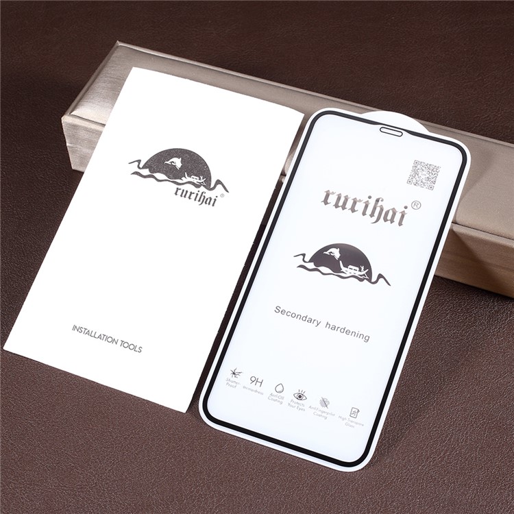 RURIHAI 0.26mm Full Covering Matte Tempered Glass Screen Film Cover for iPhone XS Max-6