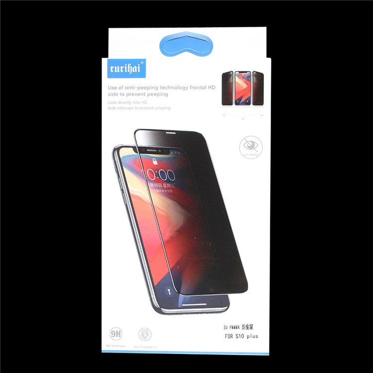 RURIHAI 3D PMMA 180 Degrés Anti-peep Protecteur D'écran Composite Pour Samsung Galaxy S10-7