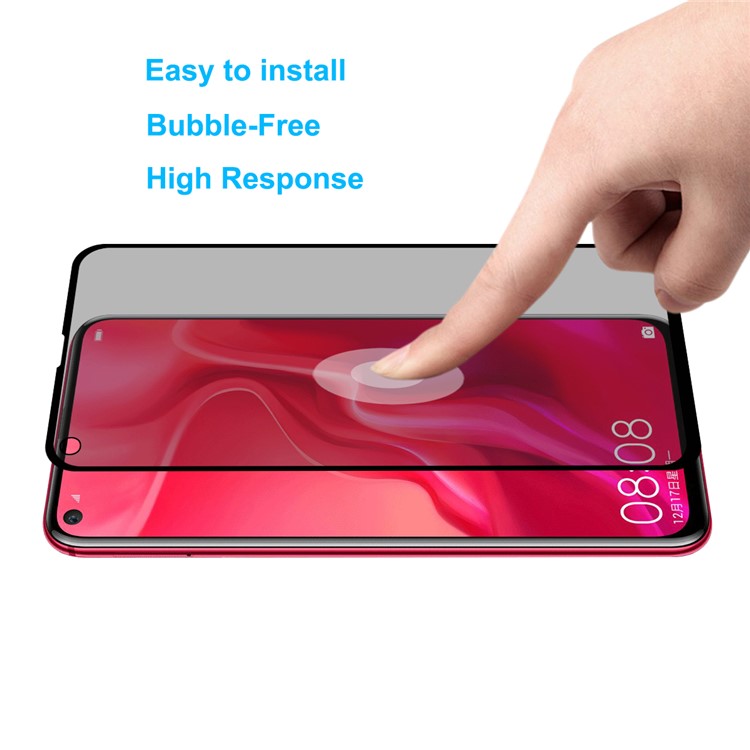 HAT PRINCE Privacy Protection Full Screen Tempered Glass Protector for Huawei nova 4 0.26mm 9H 2.5D-5