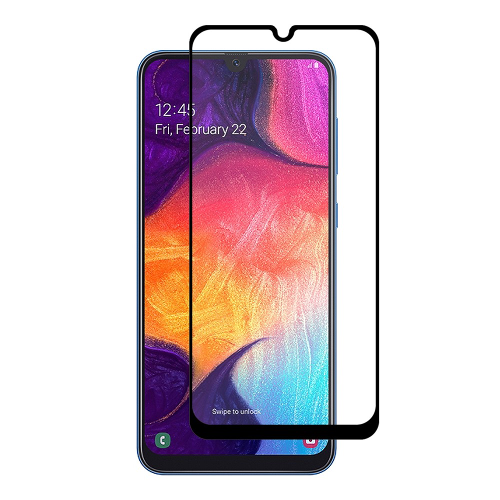 HAT PRINCE Full Glue 0.26mm 9H 2.5D Tempered Glass Guard Film Full Coverage for Samsung Galaxy A20/A30/A50/M30-1