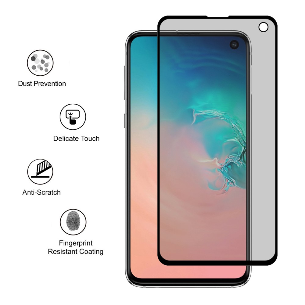 HAT PRINCE 0.26mm 9H 2.5D Privacy Protection Full Screen Tempered Glass Guard Film for Samsung Galaxy S10e-2