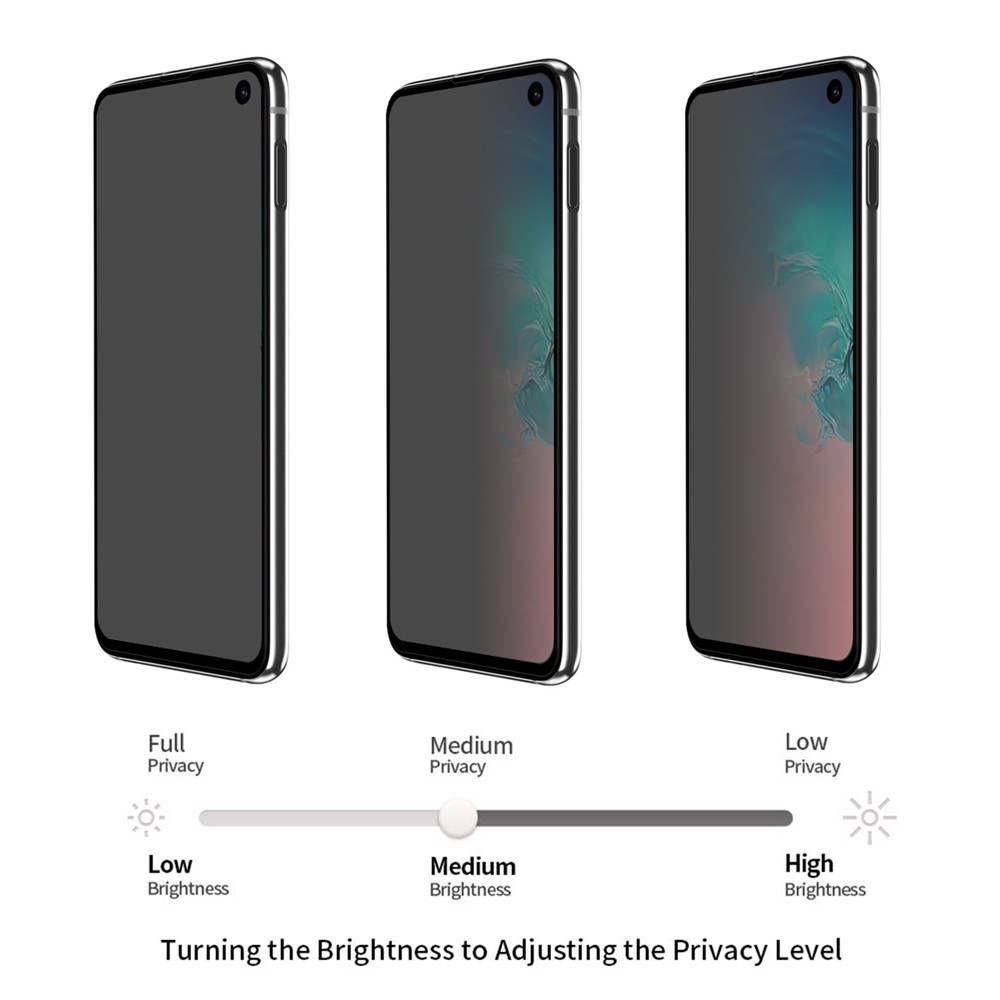 HAT PRINCE 0.26mm 9H 2.5D Privacy Protection Full Screen Tempered Glass Guard Film for Samsung Galaxy S10e-4