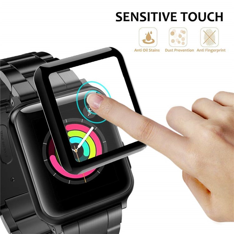 2Pcs/Set 3D Full Coverage Tempered Glass Screen Protector for Apple Watch Series 3 / 2 / 1 42mm-6