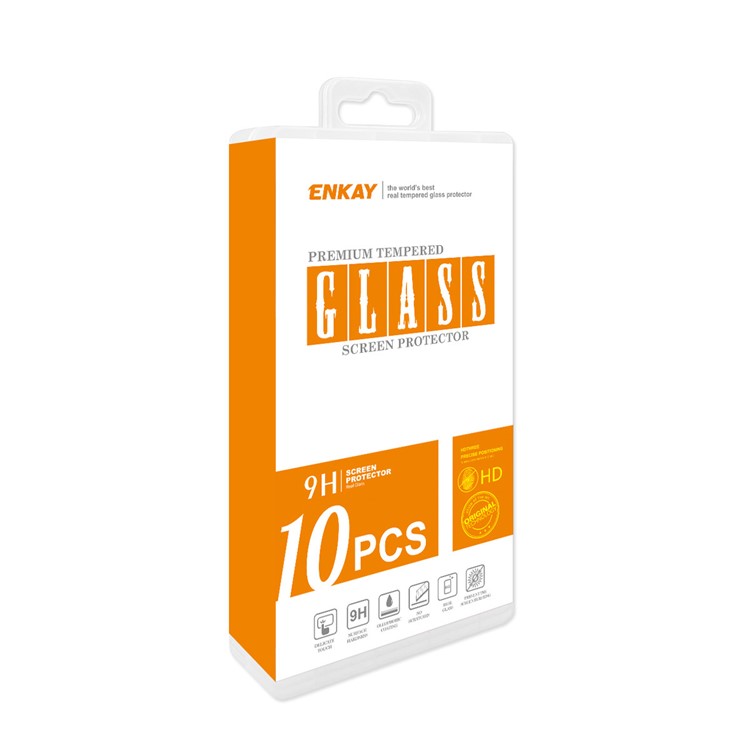 10Pcs/Set ENKAY 0.26mm 9H 2.5D Arc Edge Tempered Glass Screen Protectors for Samsung Galaxy M30/A50/A30/A20-8