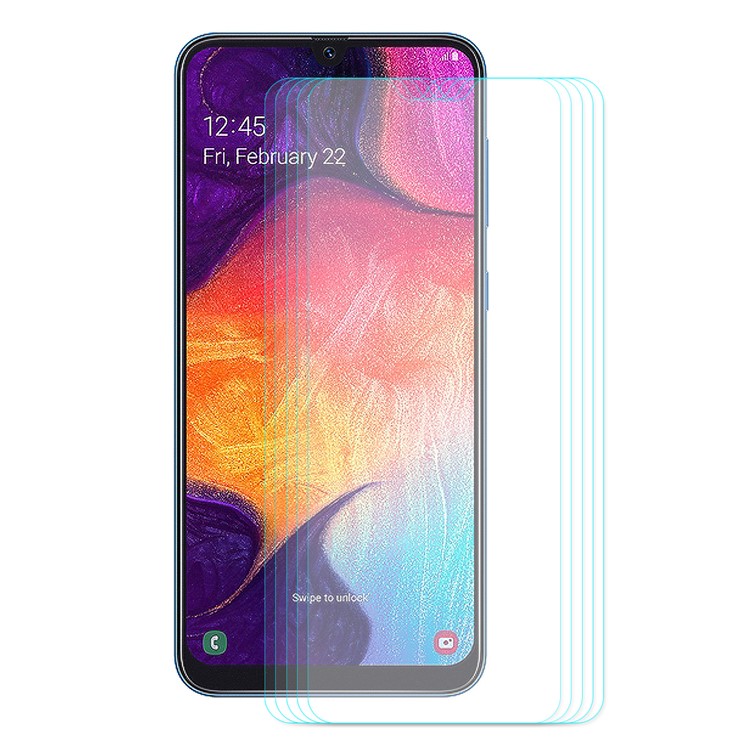 5PCS HAT PRINCE 0.26mm 9H 2.5D Arc Edge Tempered Glass Screen Protectors for Samsung Galaxy A20/A30/A50/M30-2