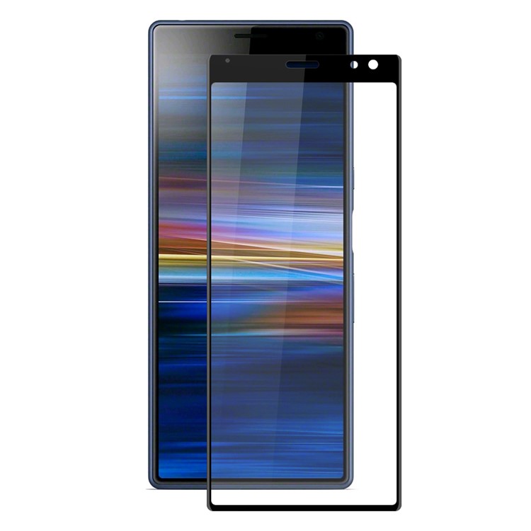 HAT PRINCE for Sony Xperia 10 3D Full Screen Tempered Glass Protection Film 0.26mm - Black-2