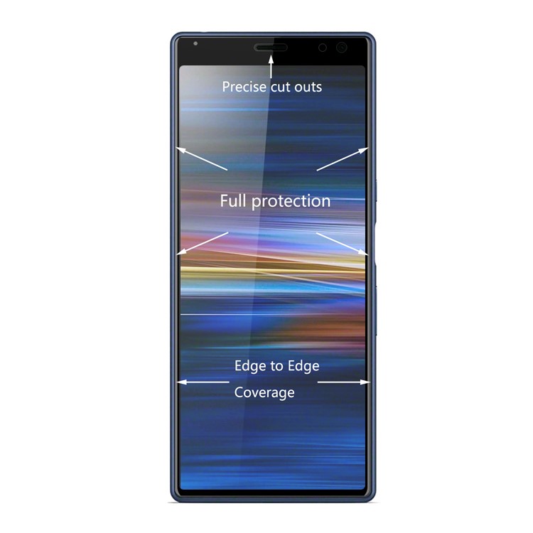 Hat Prince Для Sony Xperia 10 3D Полноэкранная Пленка Для Защиты Стекла 0,26 Мм - Чернить