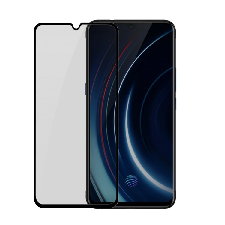 

BASEUS 0.3mm Full Screen Matte Curved Tempered Glass Screen Protector for Vivo X23/IQOO - Black, vivo X23