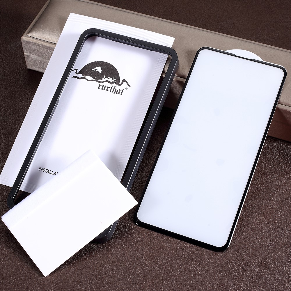 RURIHAI 0.26mm 4D Curved Full Tempered Glass Screen Protector Film for Huawei P30 Pro (with Film Helper Frame)-6