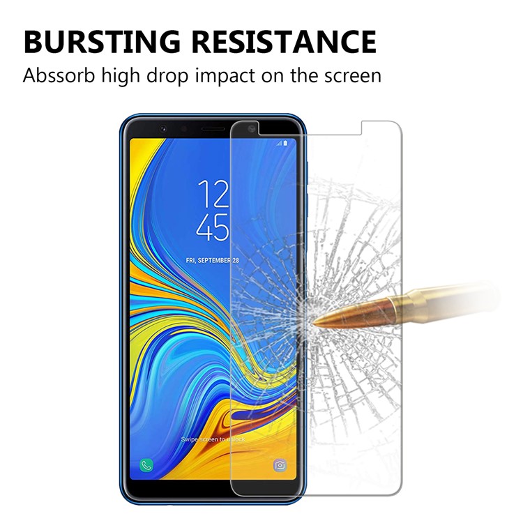 0.25mm Arc Edge 9H Tempered Glass Protector Anti-explosion for Samsung Galaxy A7 (2018)-4