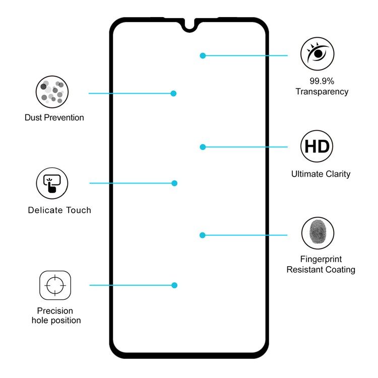 HAT PRINCE for Xiaomi Mi 9 SE Full Glue 0.26mm 9H 2.5D Tempered Glass Screen Protector Full Coverage-4