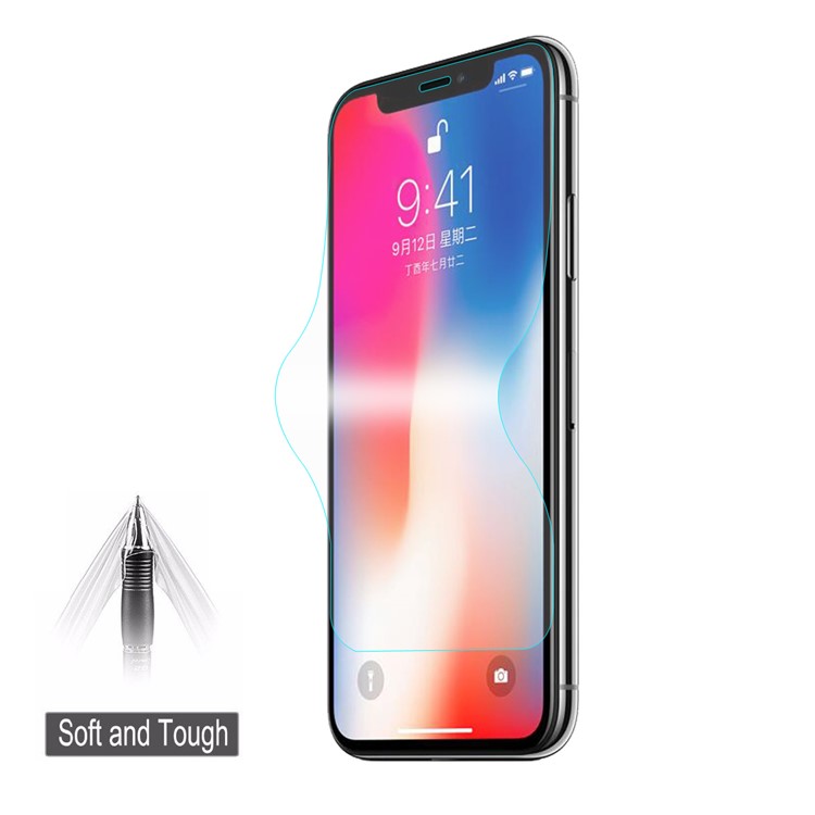 HAT PRINCE 3D Cobertura Completa Frente + Filme De Volta Tampa Do Protetor De Tela Macia Para Iphone XS Max 6.5 Polegada-2