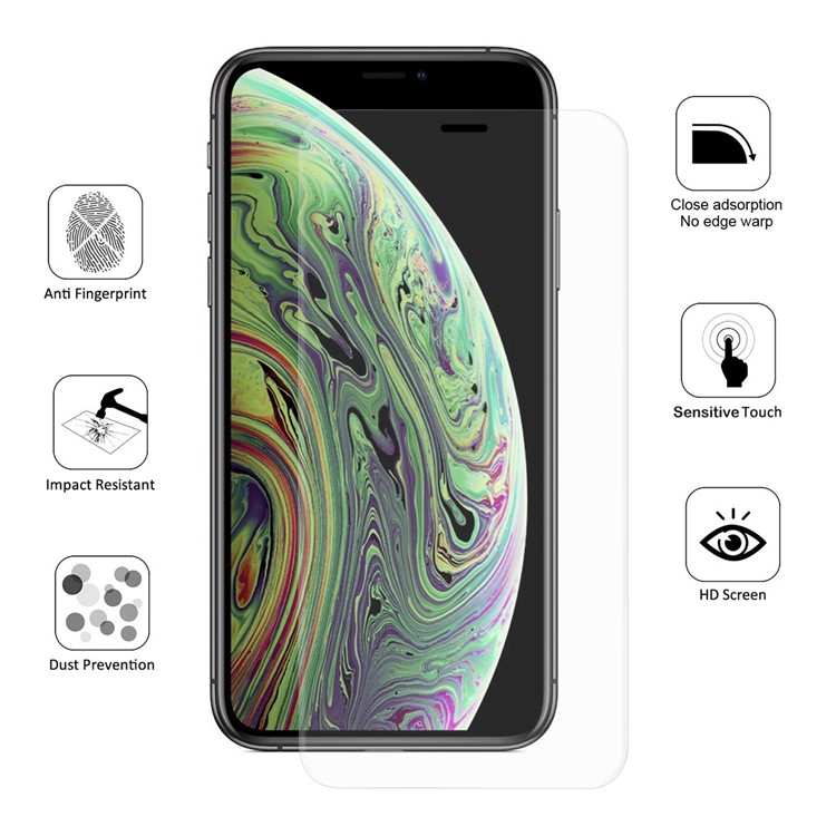 HAT PRINCE 3D Cobertura Completa Frente + Filme De Volta Tampa Do Protetor De Tela Macia Para Iphone XS Max 6.5 Polegada-6