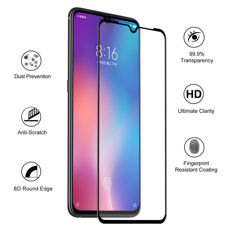 HAT PRINCE 0.26mm 9H 6D Full Screen Tempered Glass Shield for Xiaomi Mi 9-2