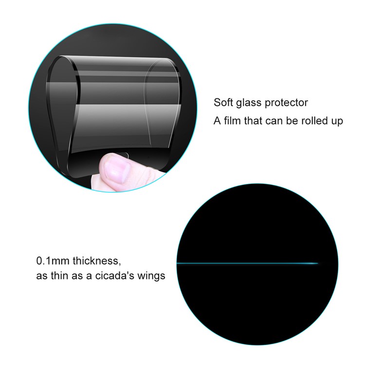 2Pcs/Pack HAT PRINCE Full Cover 0.1mm 9H Soft Glass Screen Protector Film for Samsung Galaxy S10e-4