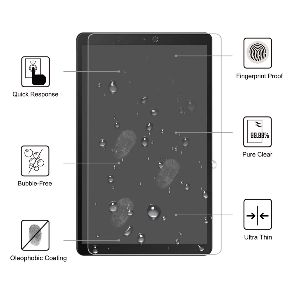 0.25mm Arc Edge 9H Schermo A Schermo Intero Rivestimento In Vetro Temperato Per Samsung Galaxy Tab A 10.1 (2019) SM-T515