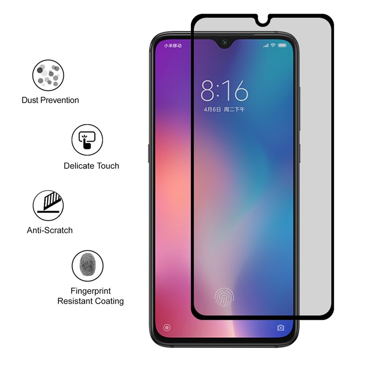 HAT PRINCE for Xiaomi Mi 9 SE 9H 2.5D Privacy Protection Full Screen Tempered Glass Protection Film 0.26mm-2