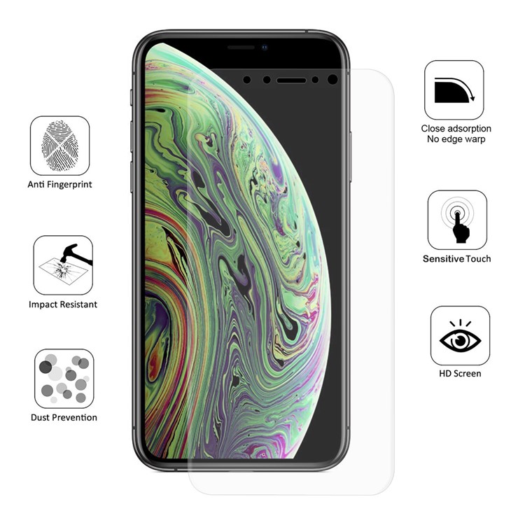 HAT PRINCE 3D Cobertura Completa Frente + Filme De Volta Capa Protetora De Tela Suave Para O Iphone XS / X-6