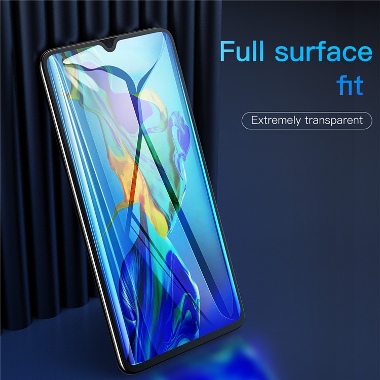 BASEUS 0.3mm Anti-blue-ray Curved Tempered Glass Full Screen Shield for Huawei P30 - Black-2