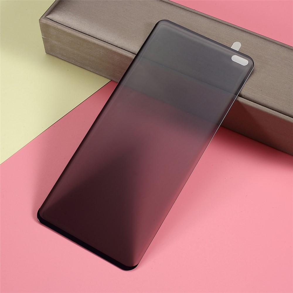 Anti-peep Curved Full Coverage Tempered Glass Screen Protector (Support Ultrasonic Fingerprint Unlock) for Samsung Galaxy S10 Plus-2