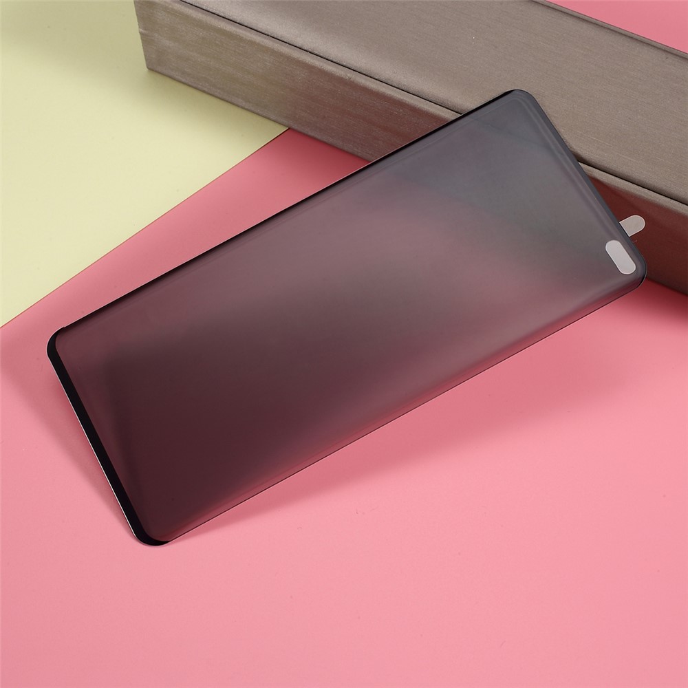 Anti-peep Curved Full Coverage Tempered Glass Screen Protector (Support Ultrasonic Fingerprint Unlock) for Samsung Galaxy S10 Plus-5