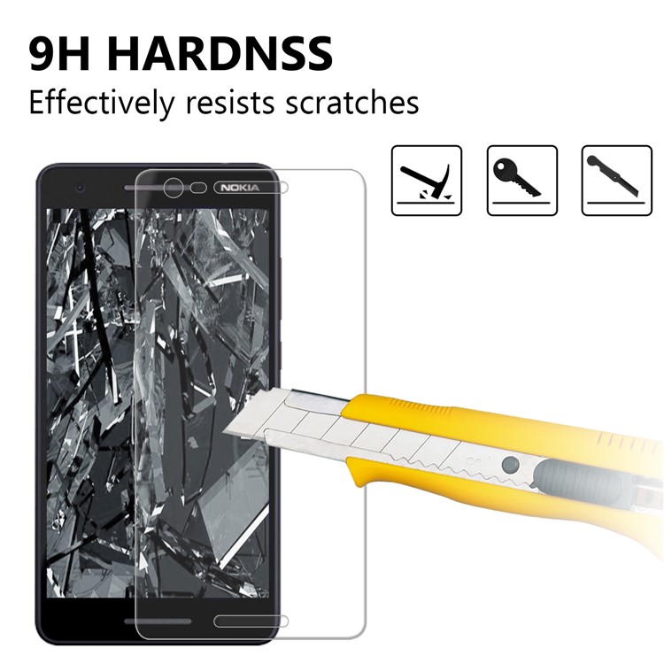 Arc Edge 0.25mm Anti-Fingerprint Tempered Glass Screen Protector for Nokia 2.1-3