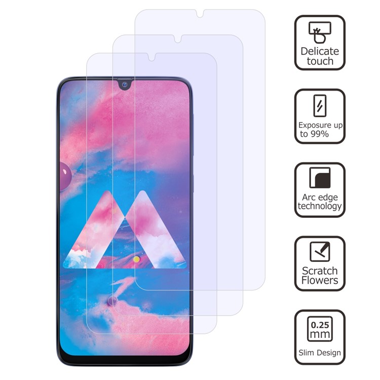 2Pcs/Set ITIETIE 2.5D 9H Tempered Glass Screen Protector for Samsung Galaxy M30/A50/A30/A20-2