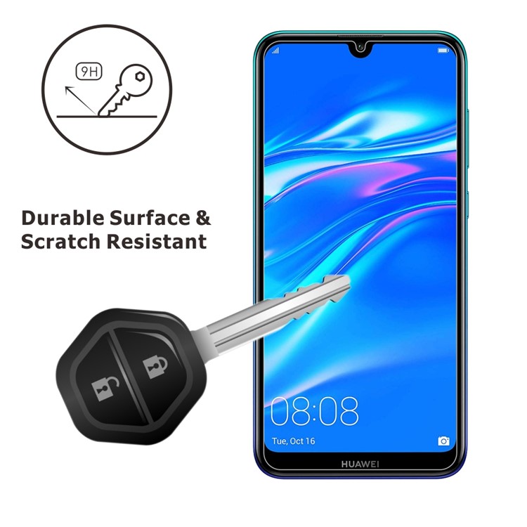 2Pcs/Set ITIETIE 2.5D 9H Tempered Glass Screen Film for Huawei Y7 (2019)-3