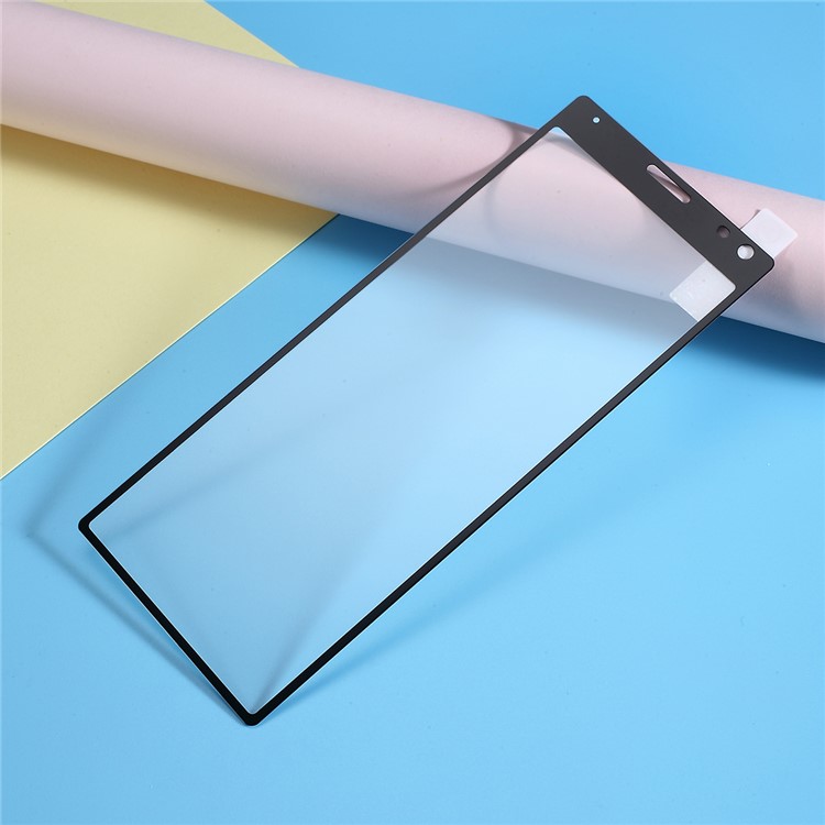 Silk Printing Tempered Glass Full Size Screen Protection Film (Full Glue) for Sony Xperia 10-4