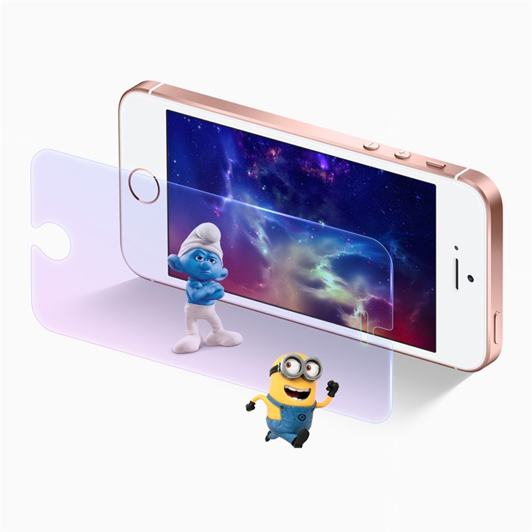 DEVIA for iPhone SE /5s/5 9H 2.5D Ultra-thin Anti-blue-ray Tempered Glass Screen Film-3