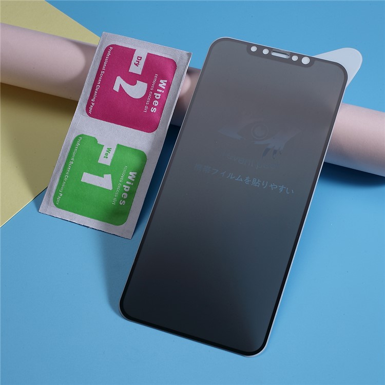 Anti-Spy Phone Screen Protector Film for iPhone (2019) 6.5" / XS Max 6.5 inch - Black-4