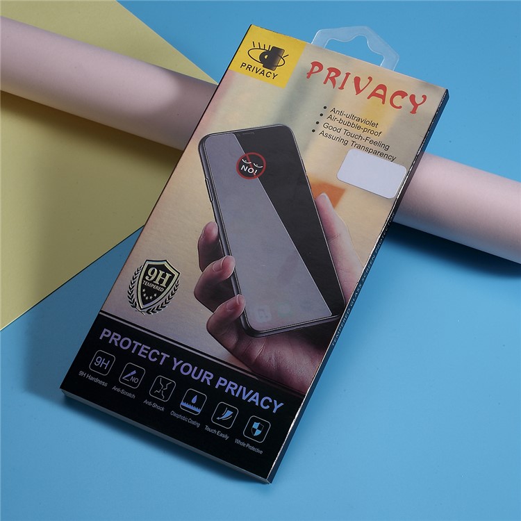 Anti-Spy Phone Screen Protector Film for iPhone (2019) 6.5" / XS Max 6.5 inch - Black-8