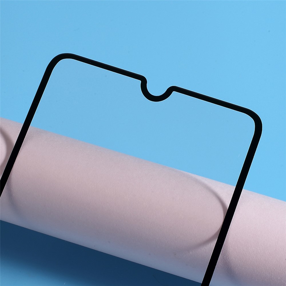 9H Curved Full Size Silk Print Tempered Glass Screen Protector for Samsung Galaxy A70 - Black-2