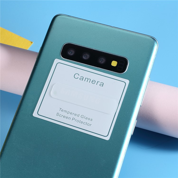 RURIHAI 2Pcs/Pack for Samsung Galaxy S10 Plus 0.26mm Plasma Electroplating Coating Tempered Glass Camera Lens Protector Film-4