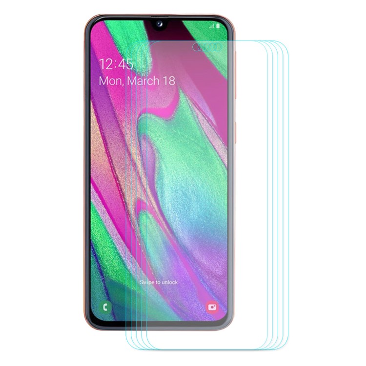 5Pcs/Set HAT PRINCE 0.26mm 9H 2.5D Arc Edge Tempered Glass Screen Protectors for Samsung Galaxy A40-2