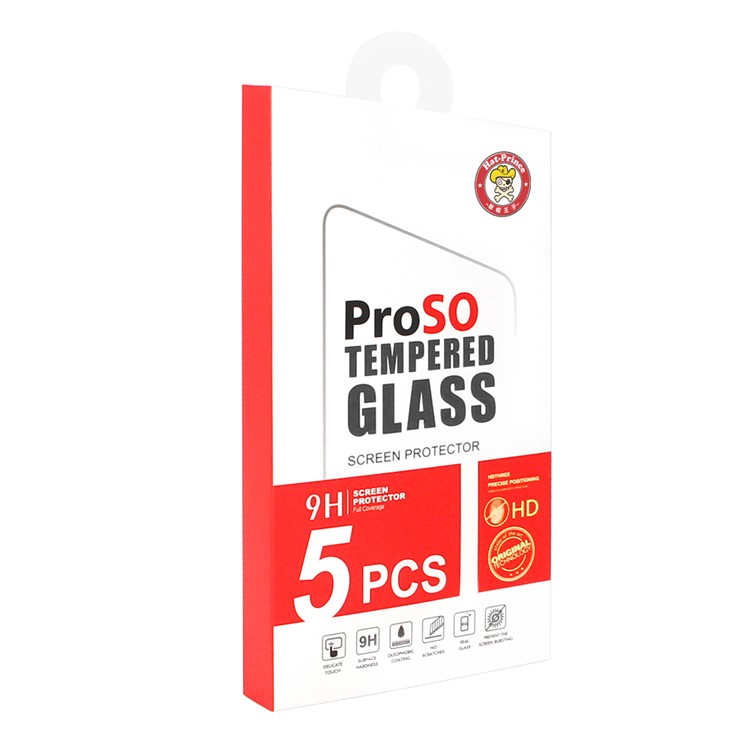 5 PCS HAT PRINCE 9H 0.26mm 2.5D Tempered Glass Screen Protector Film for Samsung Galaxy A80 / A90-9