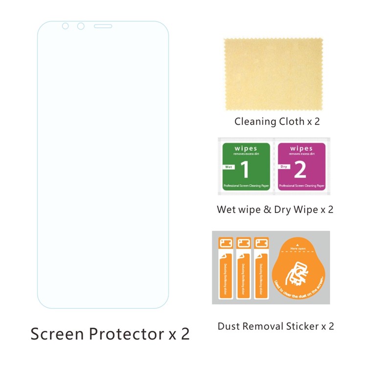 2Pcs/Set ITIETIE 2.5D 9H Tempered Glass Screen Protector for Xiaomi Mi A2 / Mi 6X (China)-8