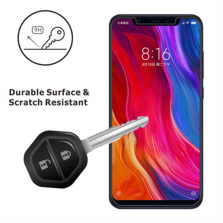 2Pcs/Set ITIETIE 2.5D 9H Tempered Glass Screen Protector for Xiaomi Mi 8 (6.21-inch)-2