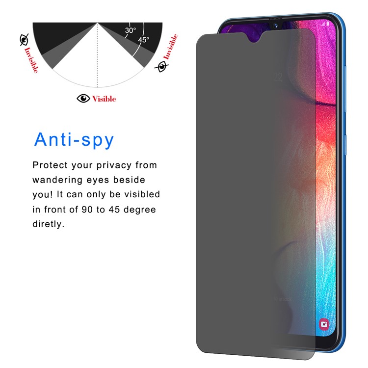 HAT PRINCE for Samsung Galaxy A20 / Galaxy A10 0.26mm 9H 2.5D Privacy Protection Tempered Glass Protector-3